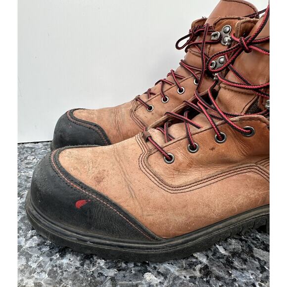 Mens Sz 11 RED WING Brown Waterproof Boots Steel Toe ASTM F2413-11 main image 5